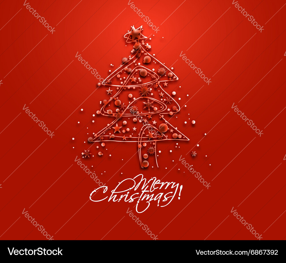 Christmas tree design Royalty Free Vector Image