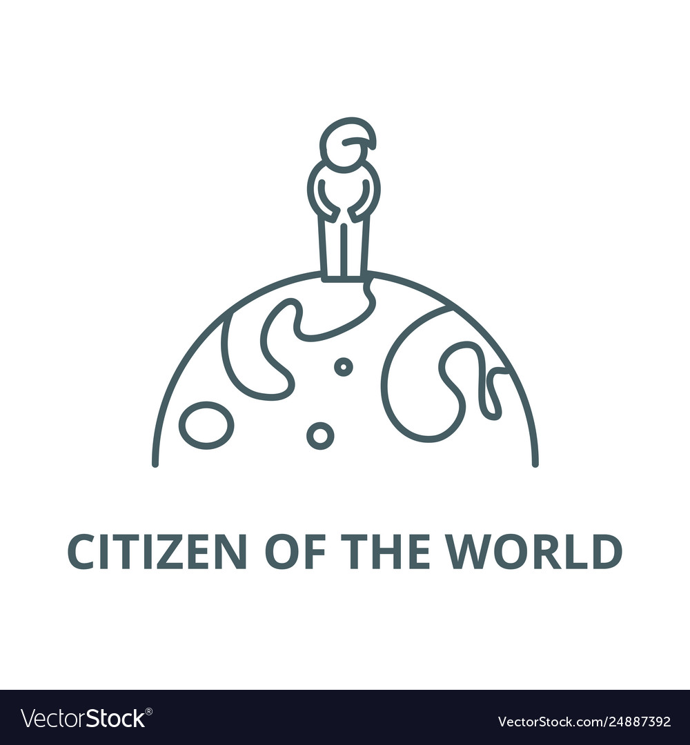 Citizen world line icon