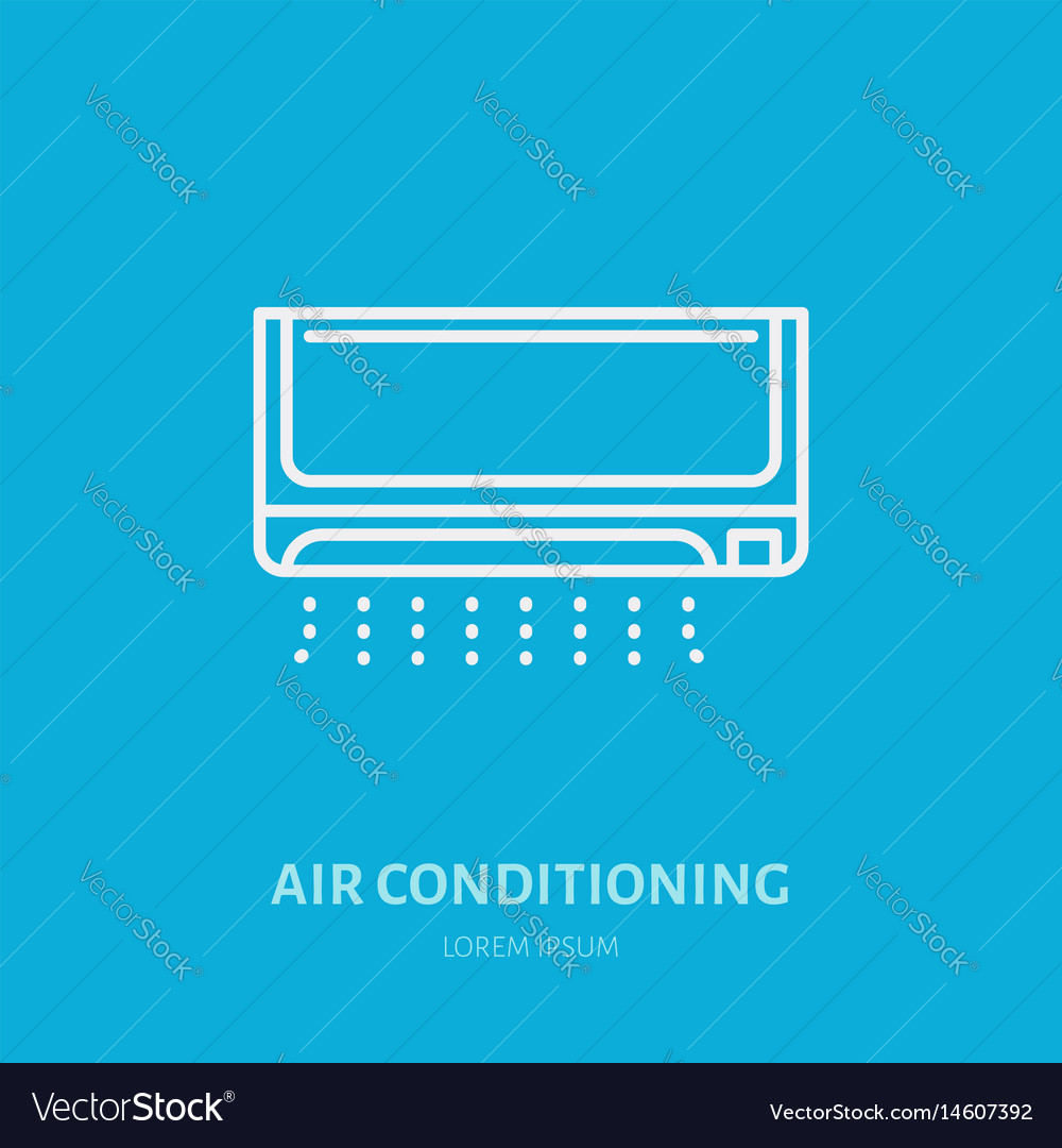 Household supply line logo flat sign of air