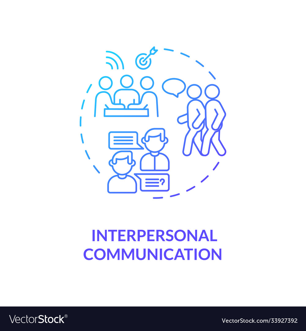 Interpersonal communication concept icon Vector Image