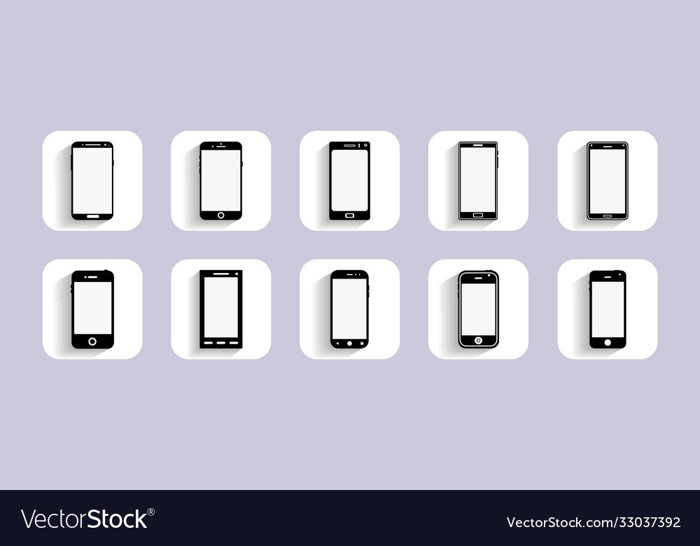 Mobile devices icons for user interface design