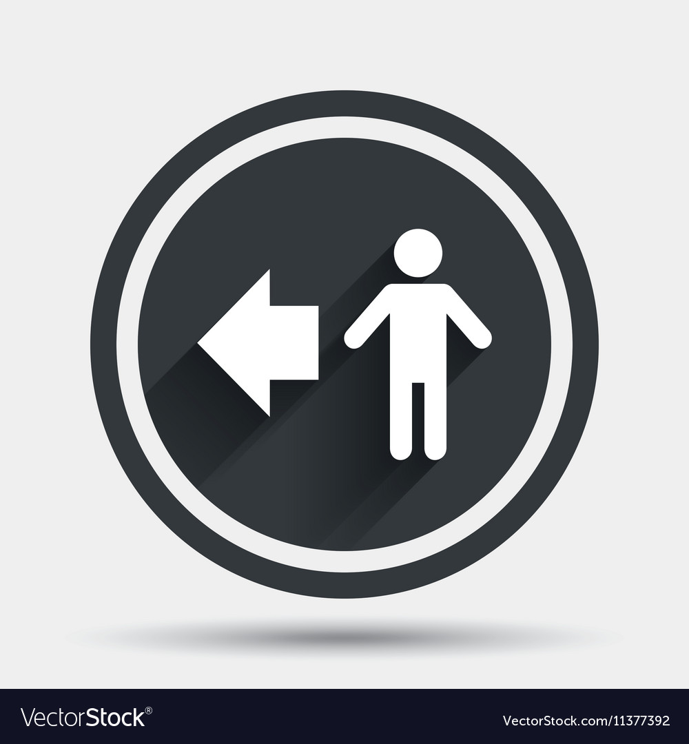 Pedestrian road icon human path