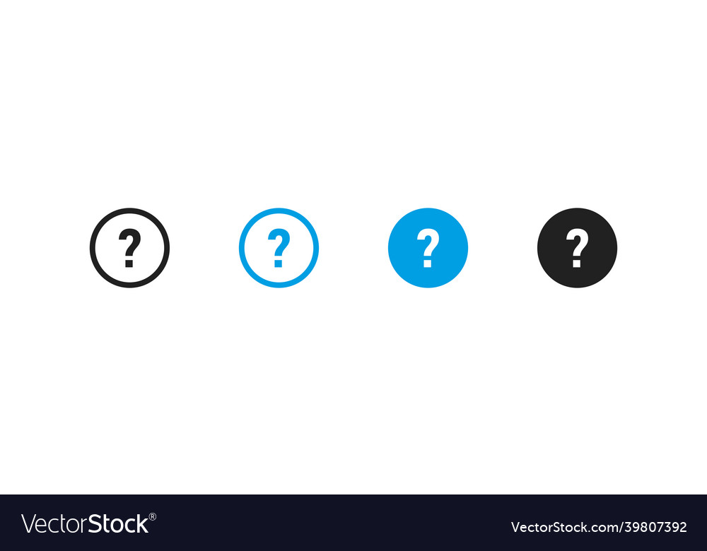 Question mark simple icon set for your design vector image Question mark simple icon set for your design