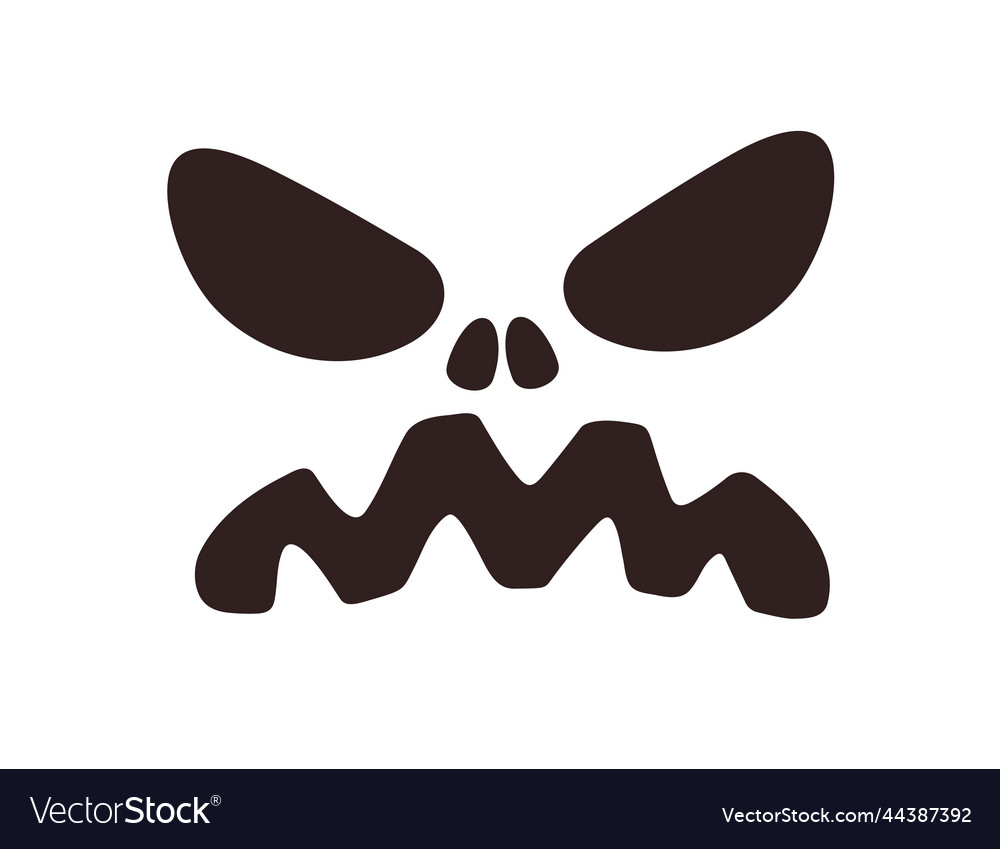 Scary halloween stencil with creepy evil Vector Image