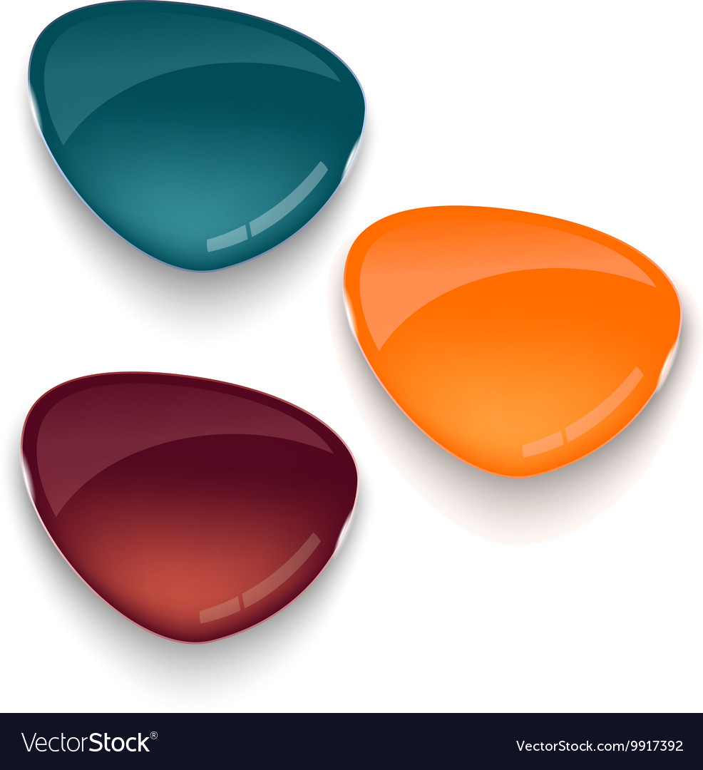 Set of colored glass buttons for web interface