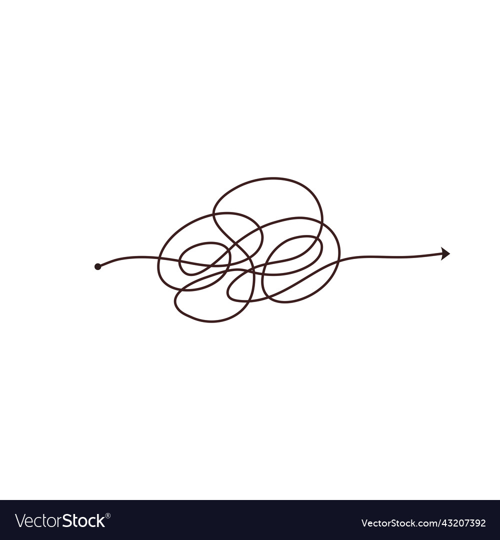 Simple line and complex easy way scribble doodle vector image Simple line and complex easy way scribble doodle