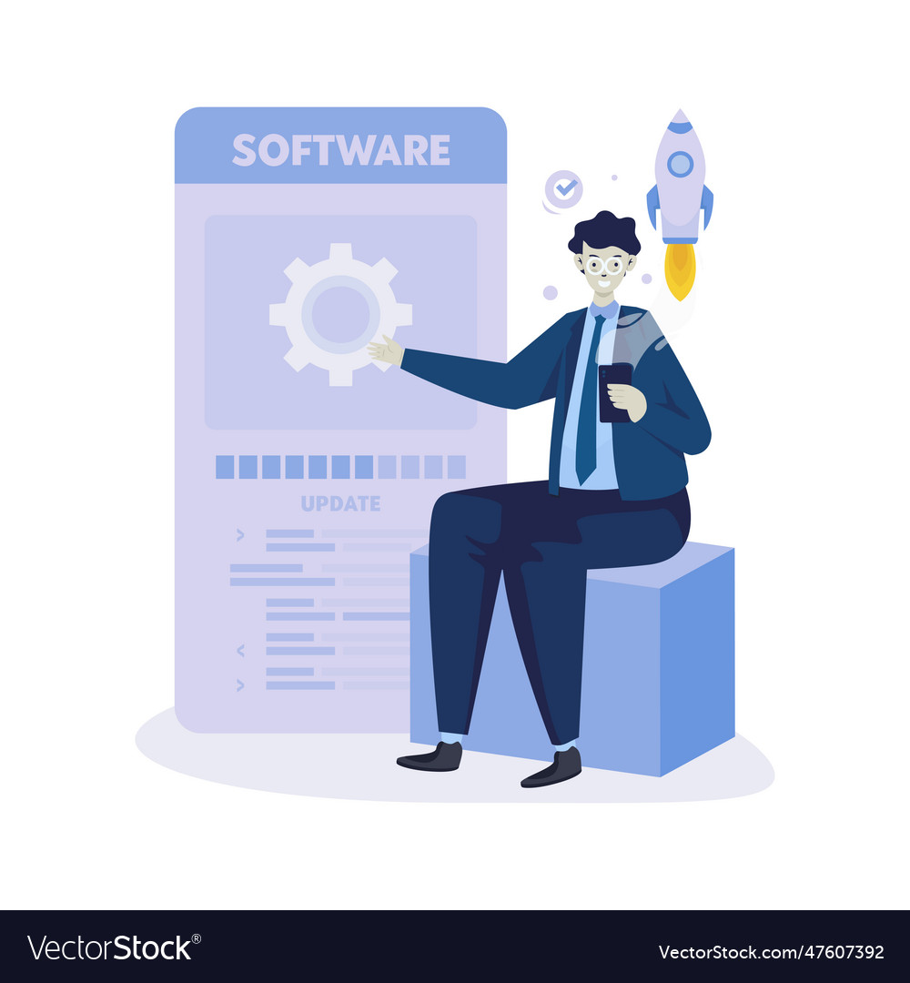 Software developer division vector image Software developer division