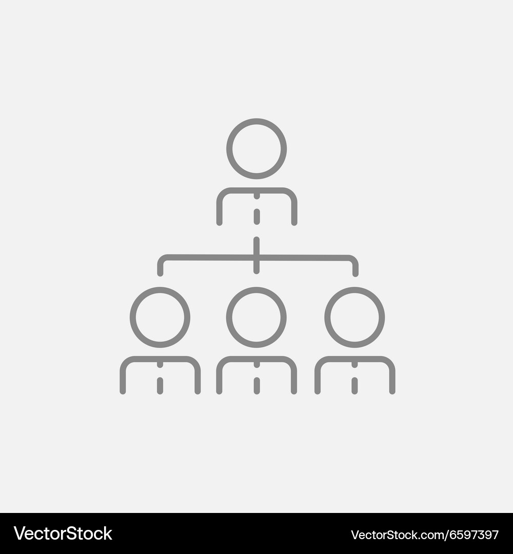 Business team line icon Royalty Free Vector Image