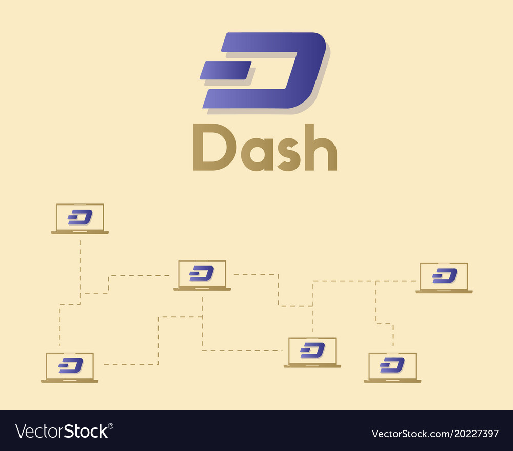 Dash blockchain concept technology background