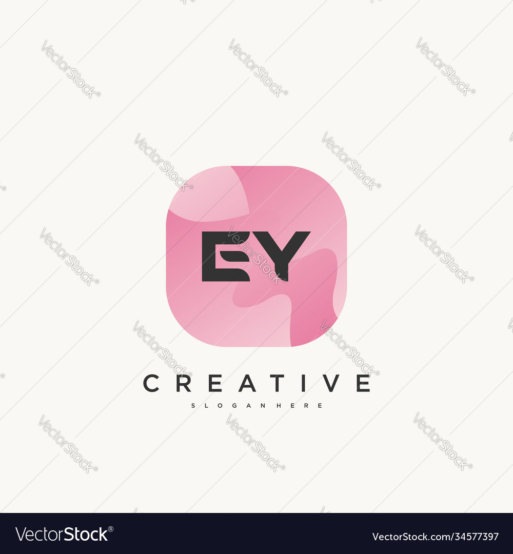 Ey Anfangsbuchstaben-Logo-Designvorlage