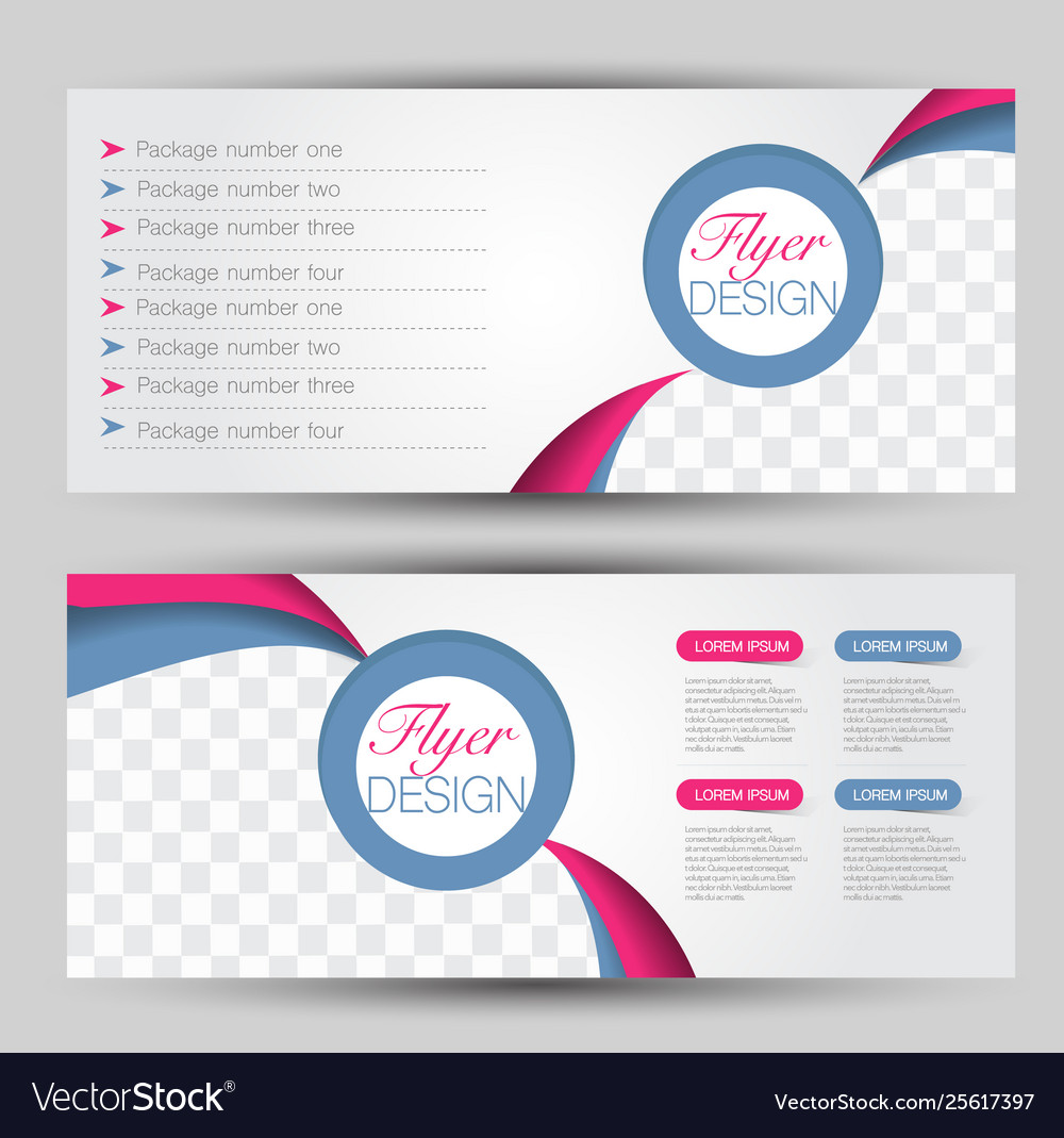 Flyer Banner Or Web Header Template Set Royalty Free Vector