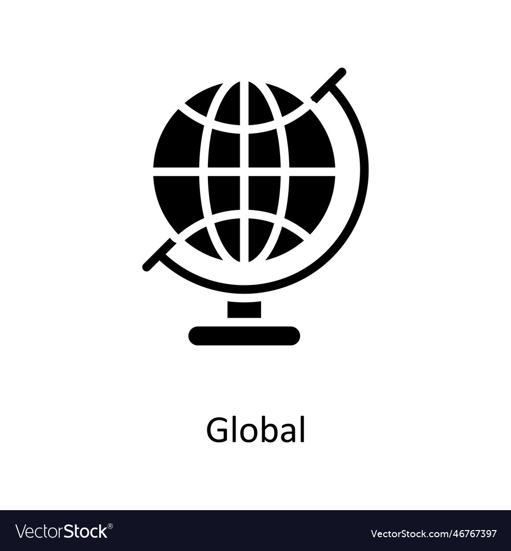 Global solid icons simple stock