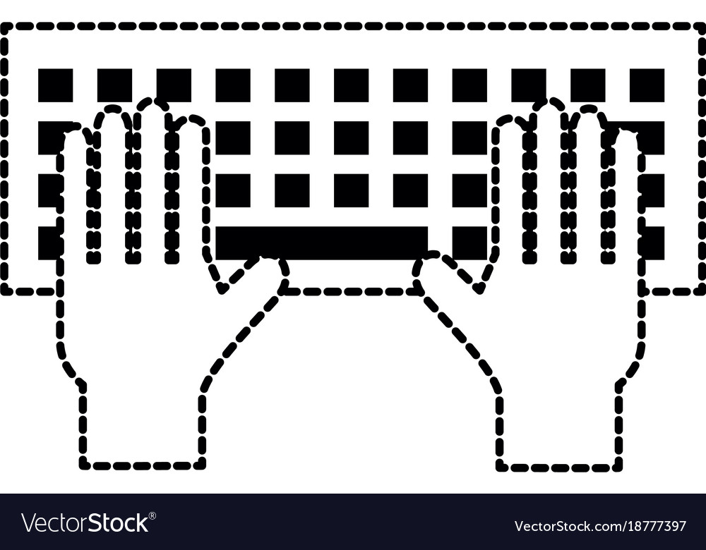 Hands user with keyboard
