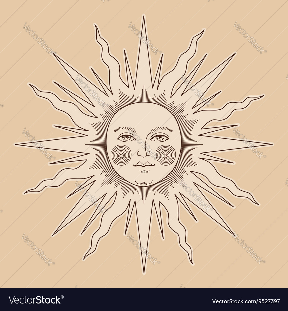 Heraldic sun small