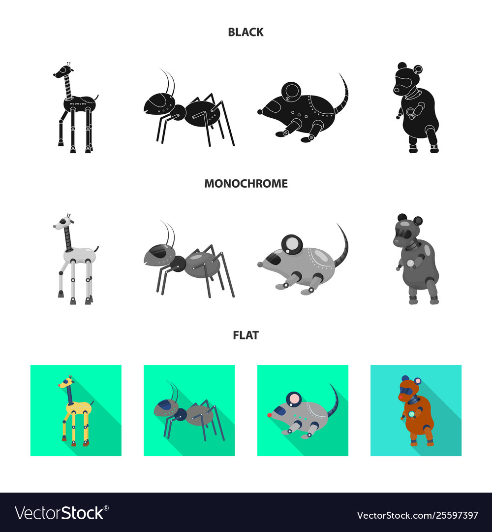 Isolated object toy and science logo set vector image Isolated object toy and science logo set
