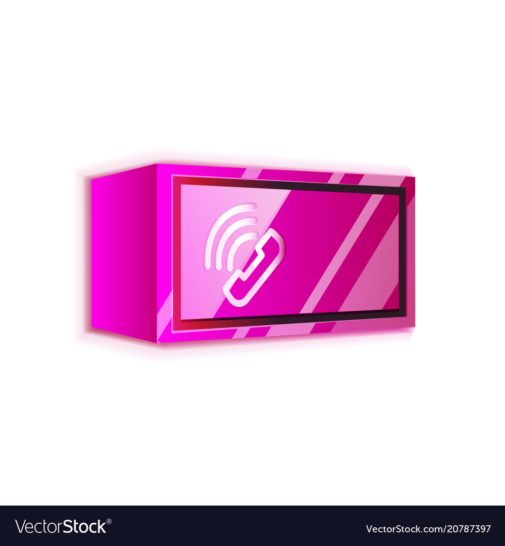 Phone support web button vector image Phone support web button