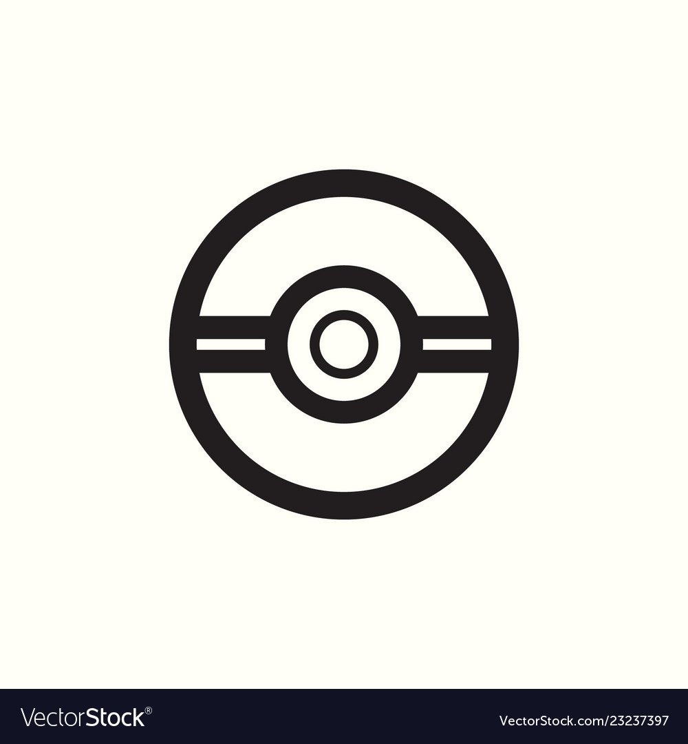 Pokemon Go Logo Pokeball Template Royalty Free Vector Image