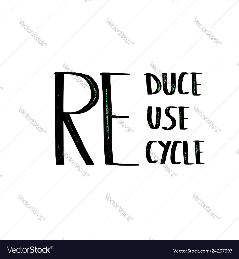 Reduce reuse recycle concept design vector image Reduce reuse recycle concept design