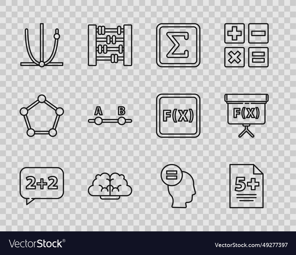Set line graph schedule chart diagram calculator vector image Set line graph schedule chart diagram calculator