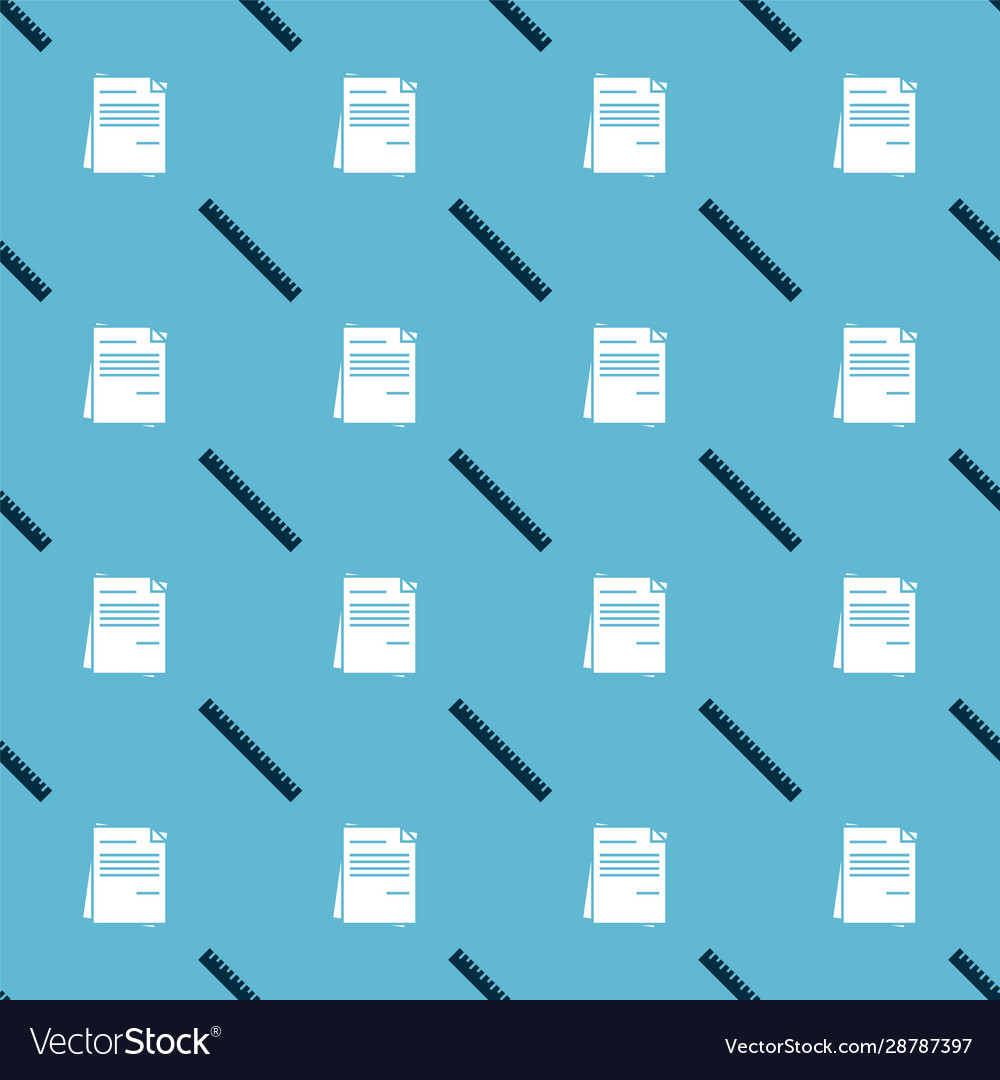 Set ruler and file document on seamless pattern