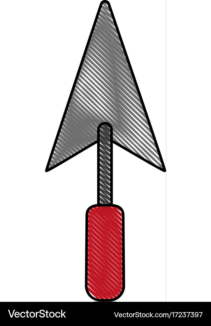 Spatula construction tool icon image Royalty Free Vector