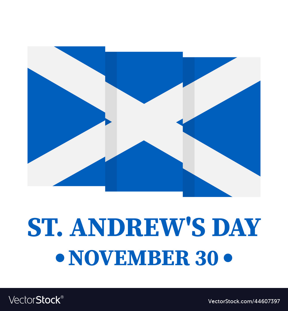 St andrews day typography poster scottish holiday