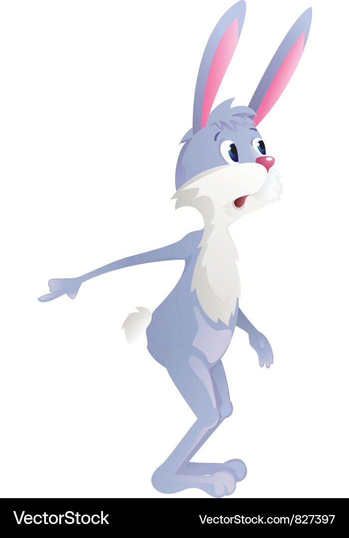 Surprised Rabbit Figure Surprised rabbit Royalty Free Vector Image - VectorStock