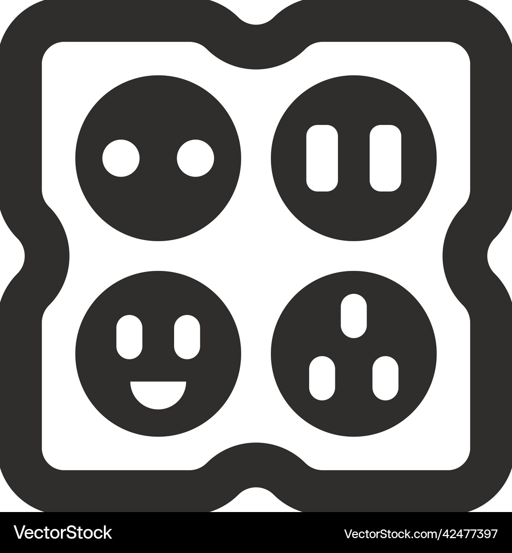 Wall energy socket icon Royalty Free Vector Image