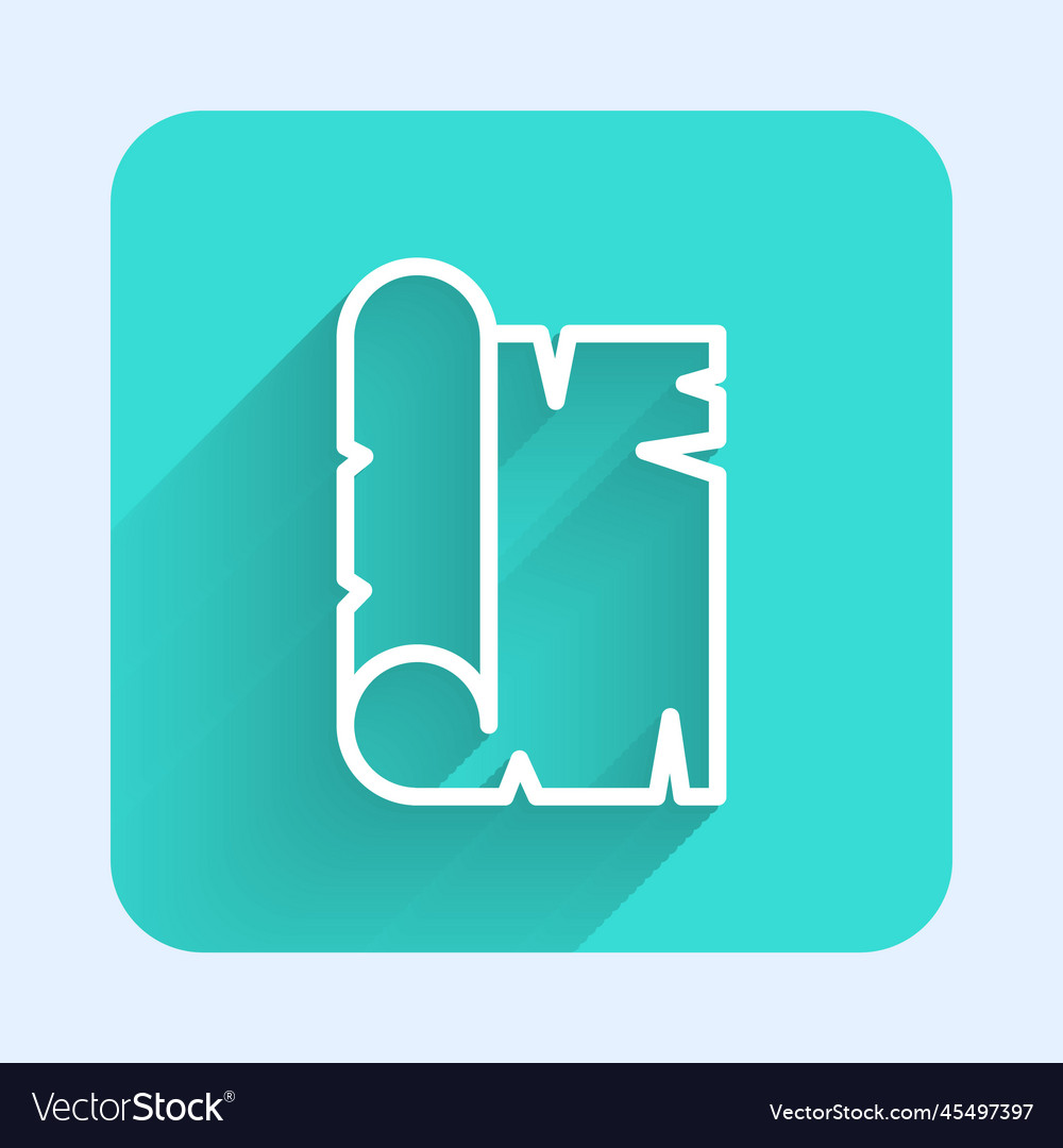 White line ancient papyrus scroll icon isolated vector image White line ancient papyrus scroll icon isolated