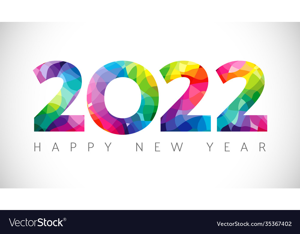 2022 colorful stained Royalty Free Vector Image