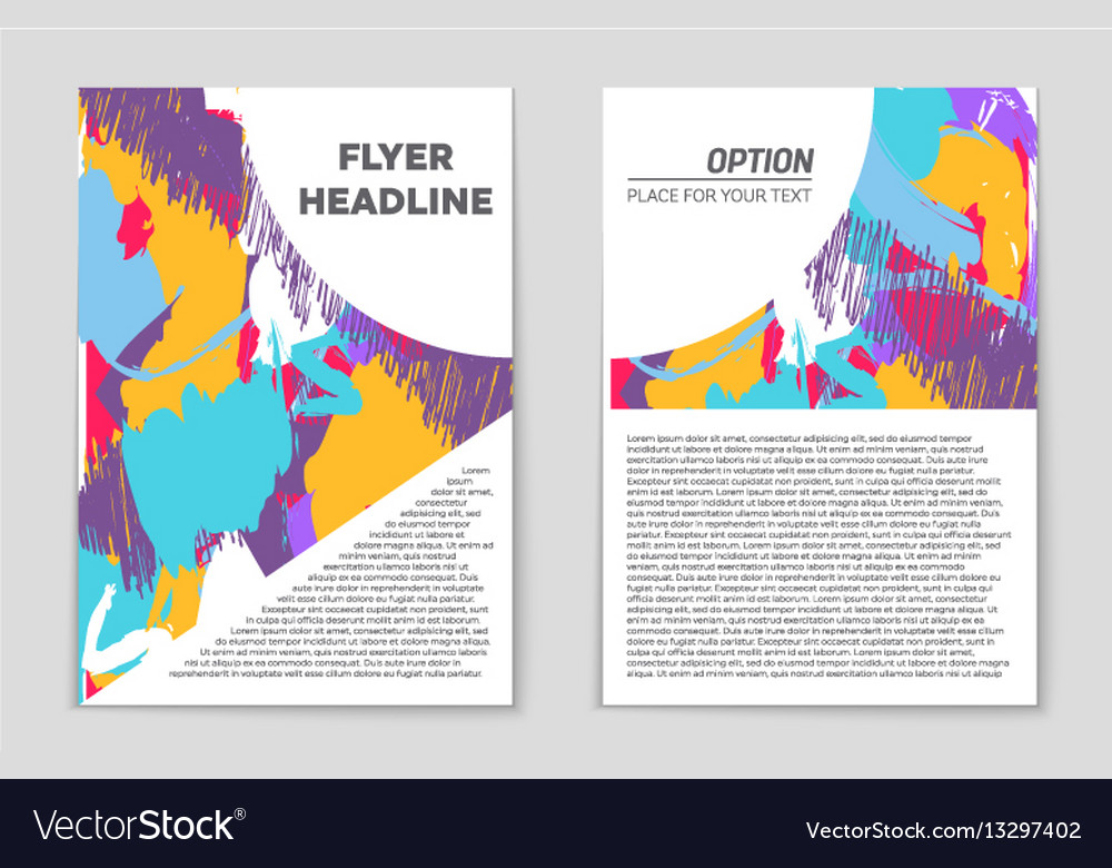 Abstract layout background set for art