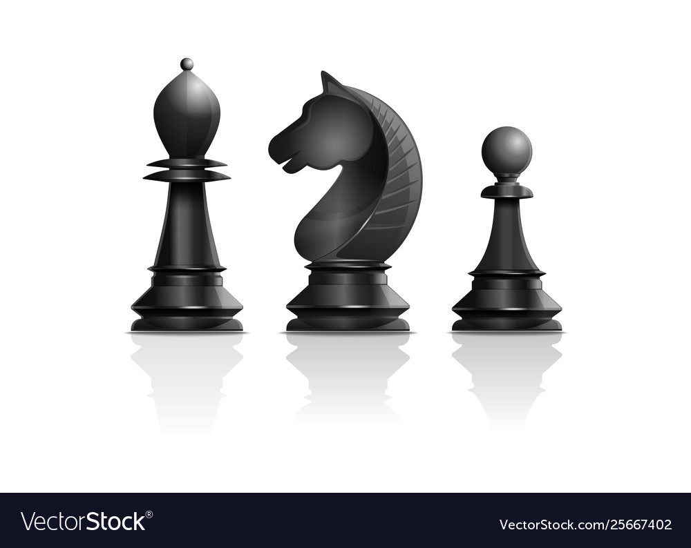 Free Vector  Chess game concept with realistic board and black and white  pieces