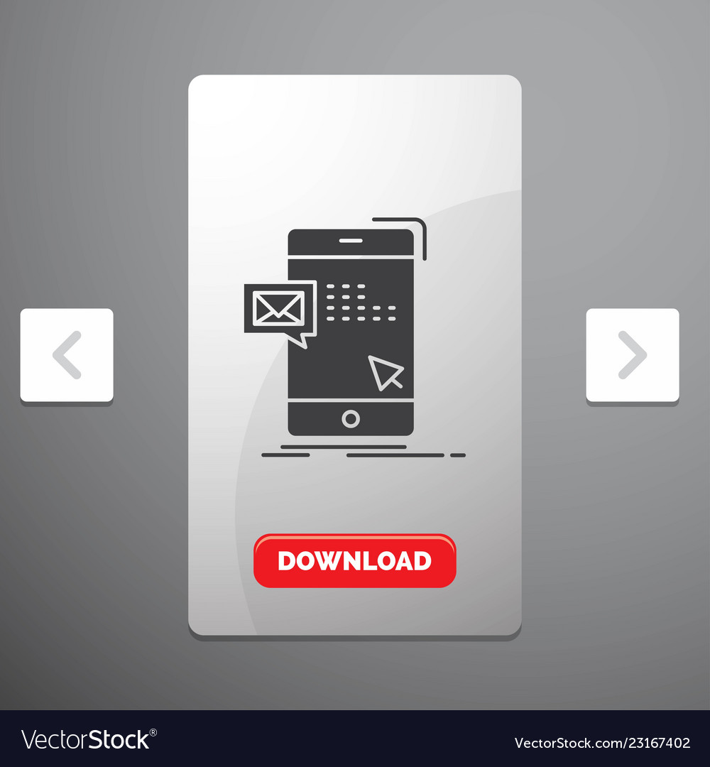 Bulk dialog instant mail message glyph icon vector image Bulk dialog instant mail message glyph icon