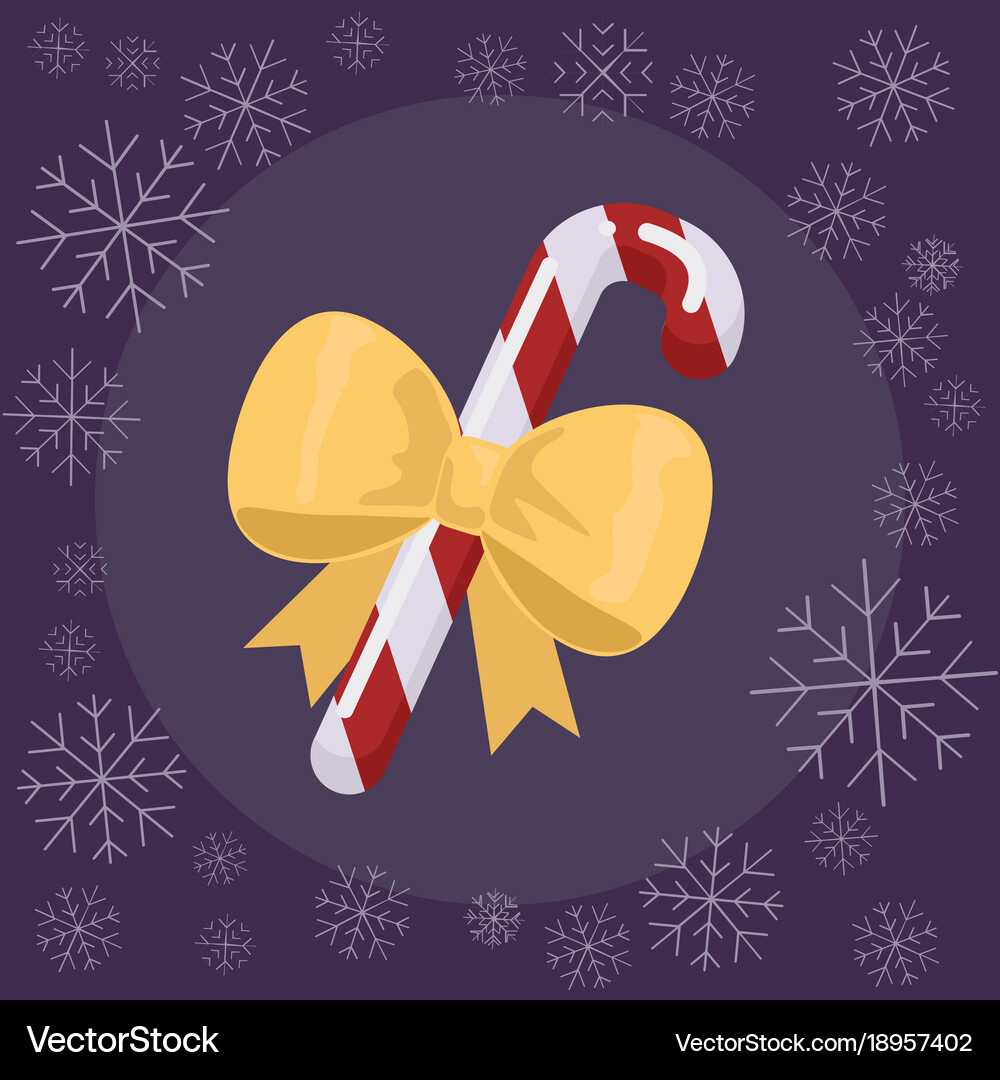 Christmas candy flat Royalty Free Vector Image