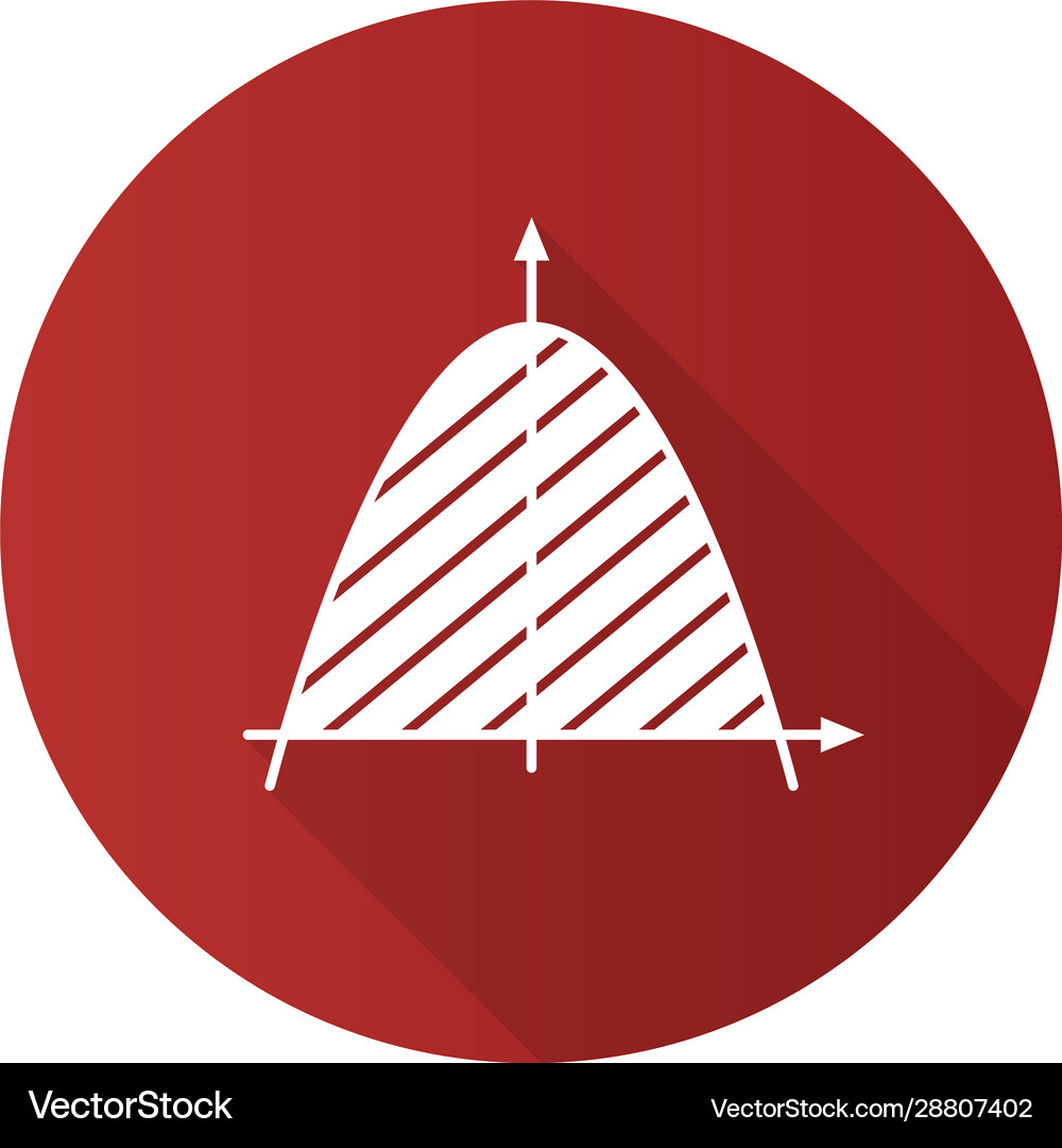 Coordinate system flat design long shadow glyph Vector Image