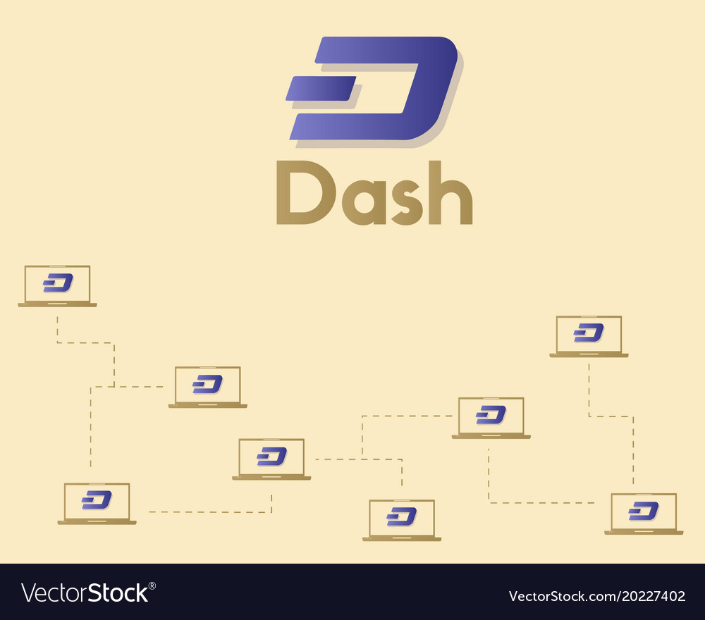 Dash blockchain concept technology background
