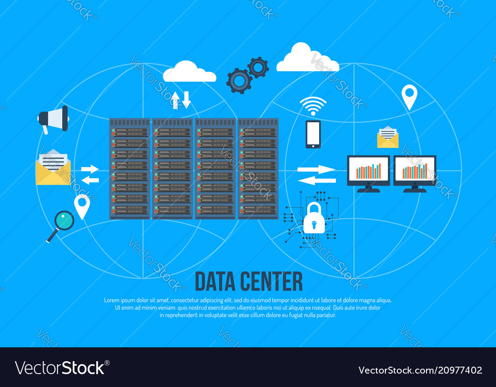 Data center creative concept