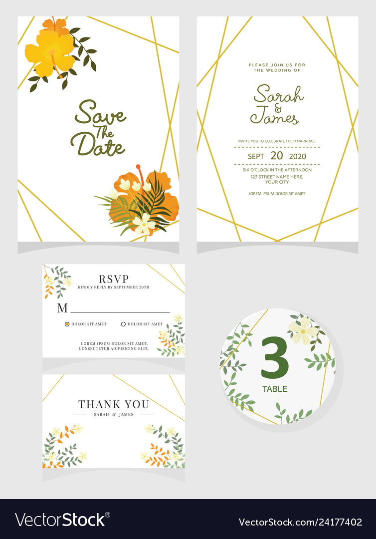 Elegant Wedding Invitation Card Template
