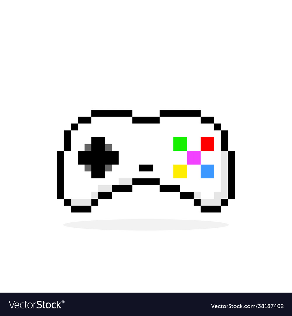 Gamepad pixel image for game assets
