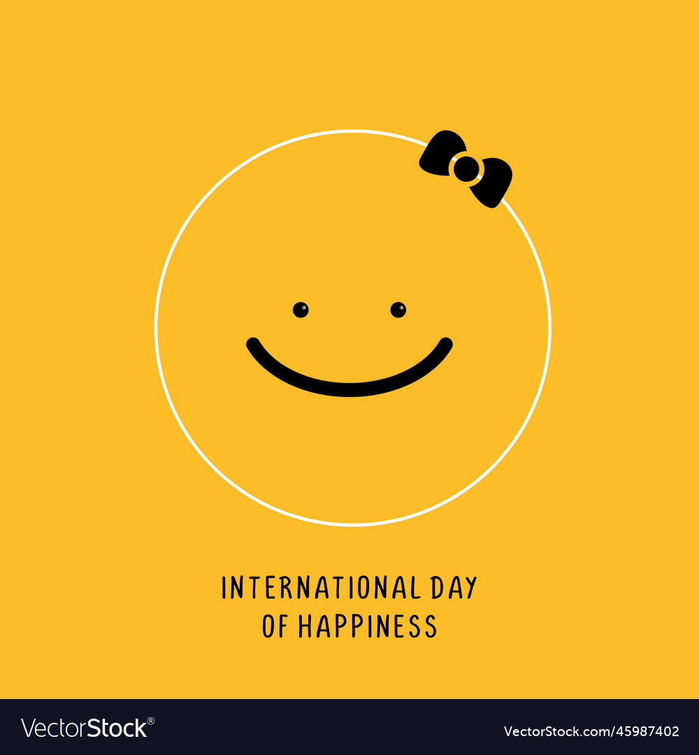 International day of happiness smile banner Vector Image International day of happiness smile banner