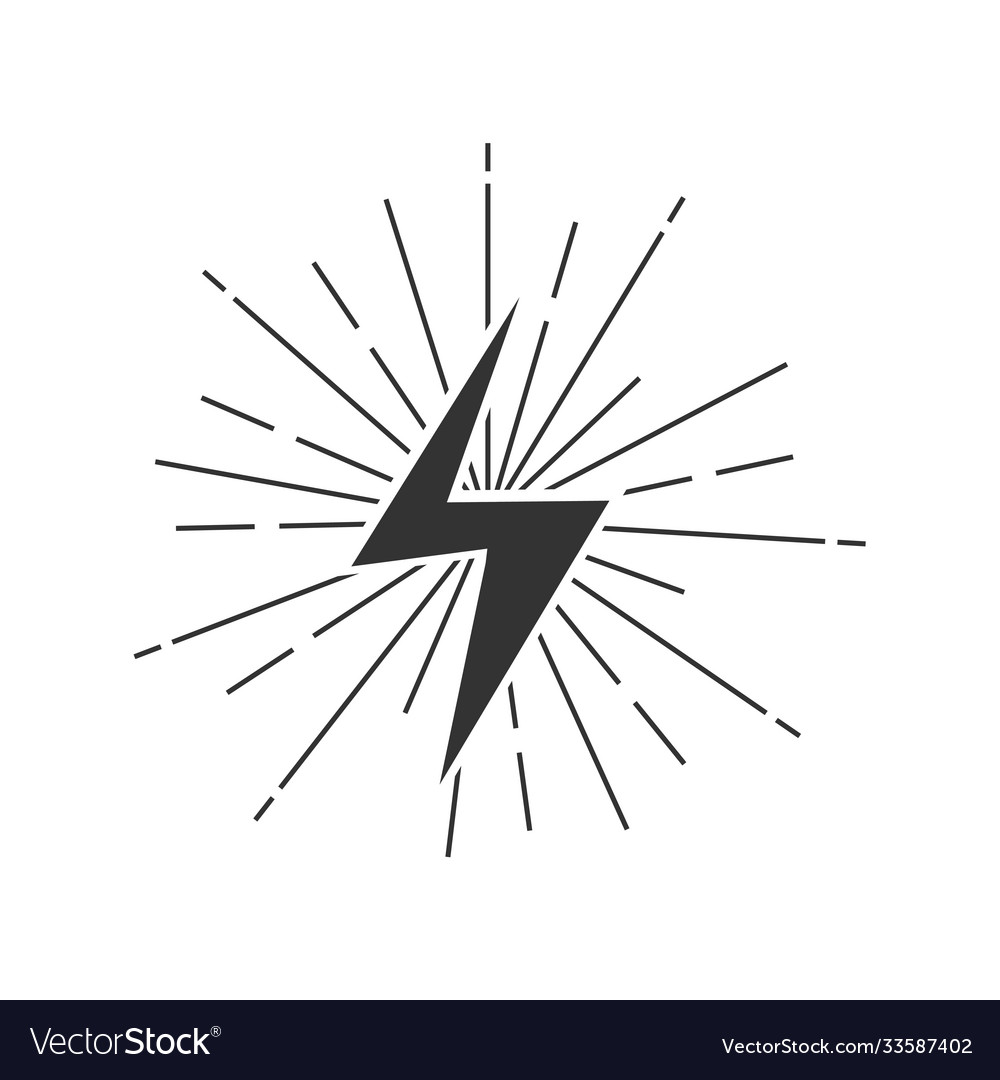 Lightning icon template design