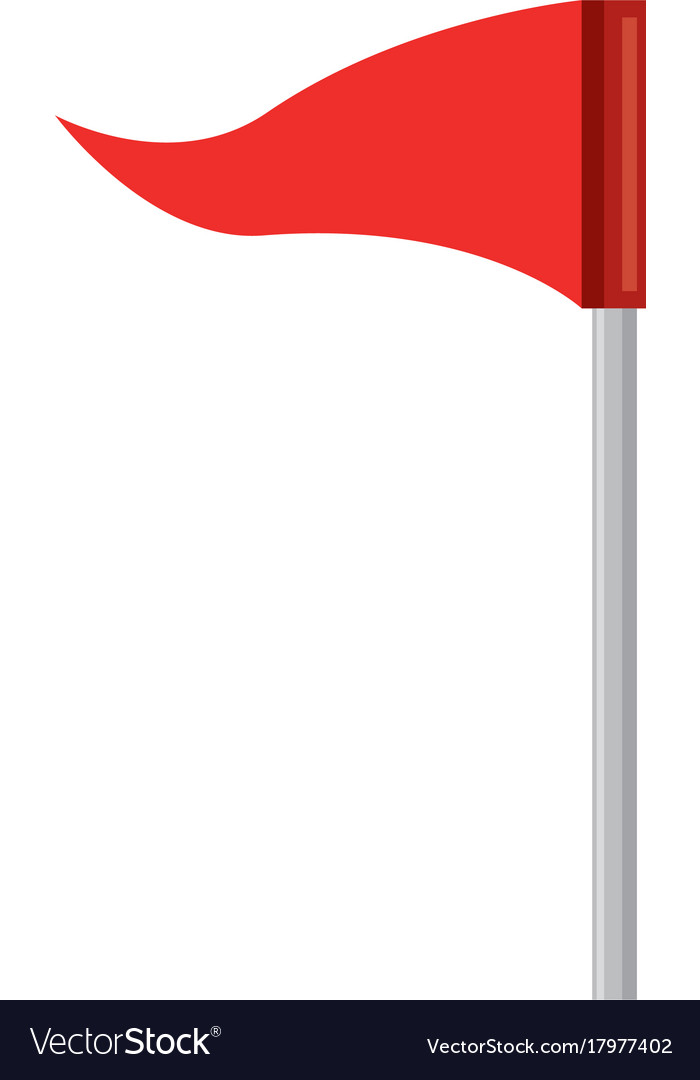 Pointer location flag isolated icon