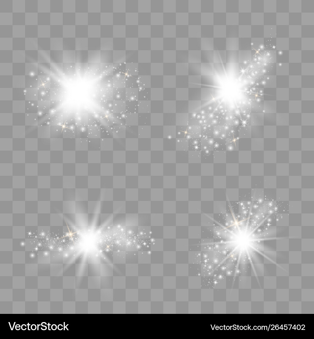 Set glow light effect Royalty Free Vector Image