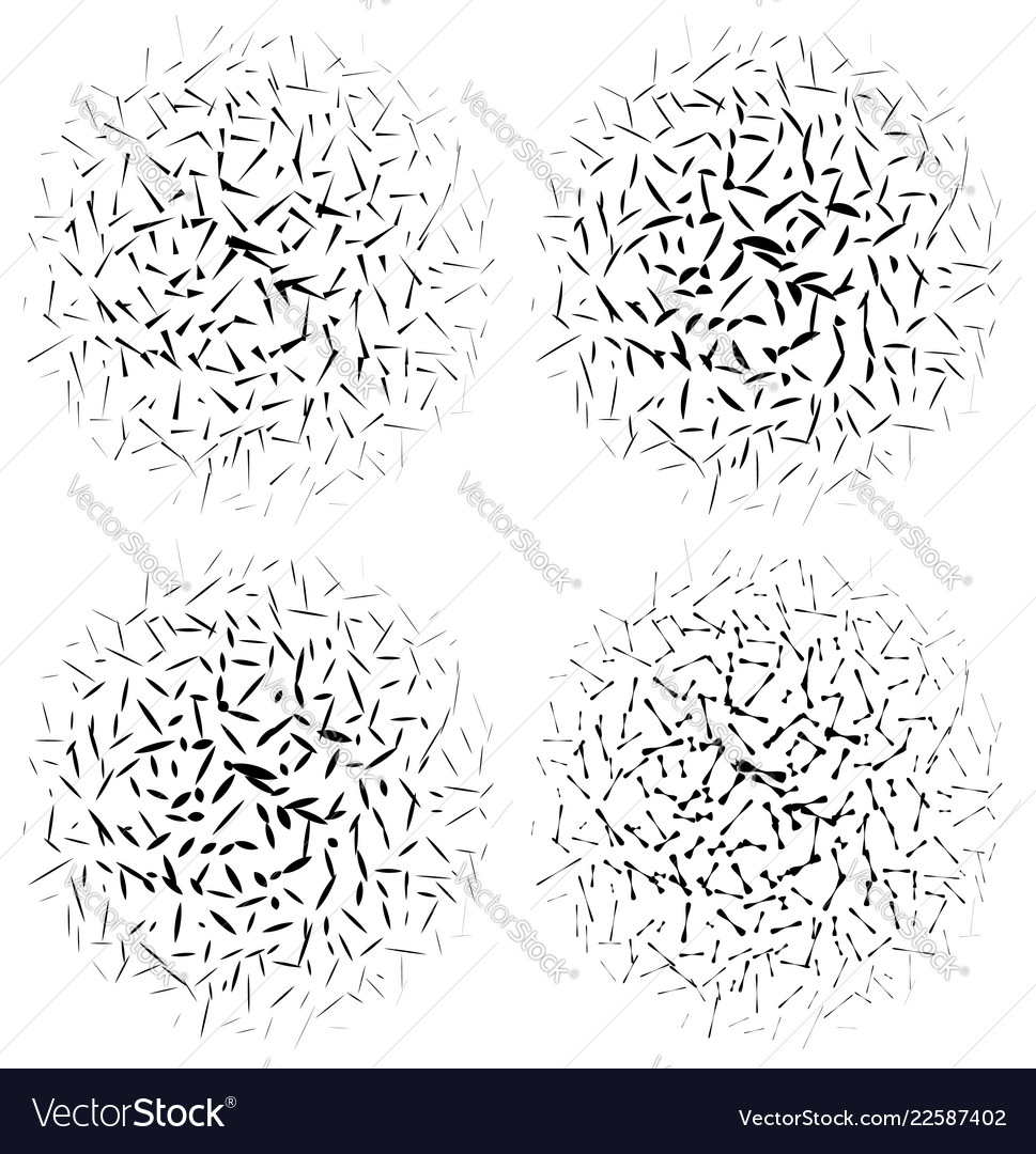 Set of circular elements with random scattered vector image Set of circular elements with random scattered