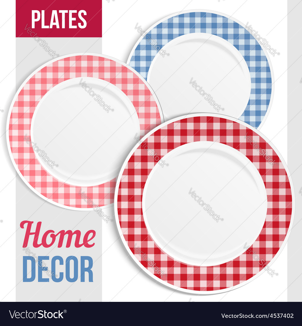 Set of decorative plates