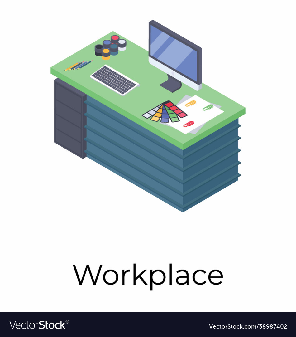 Workplace Royalty Free Vector Image - VectorStock