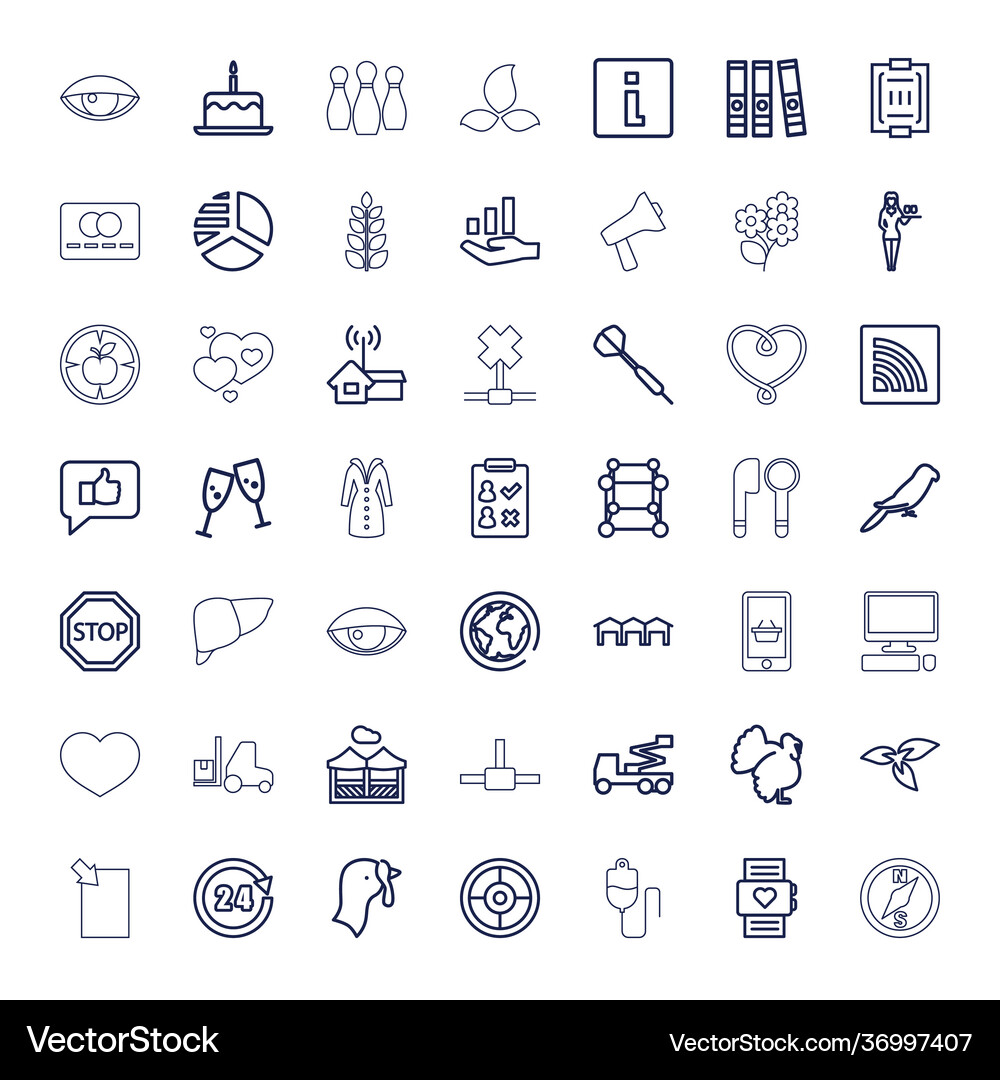 49 concept icons Royalty Free Vector Image - VectorStock