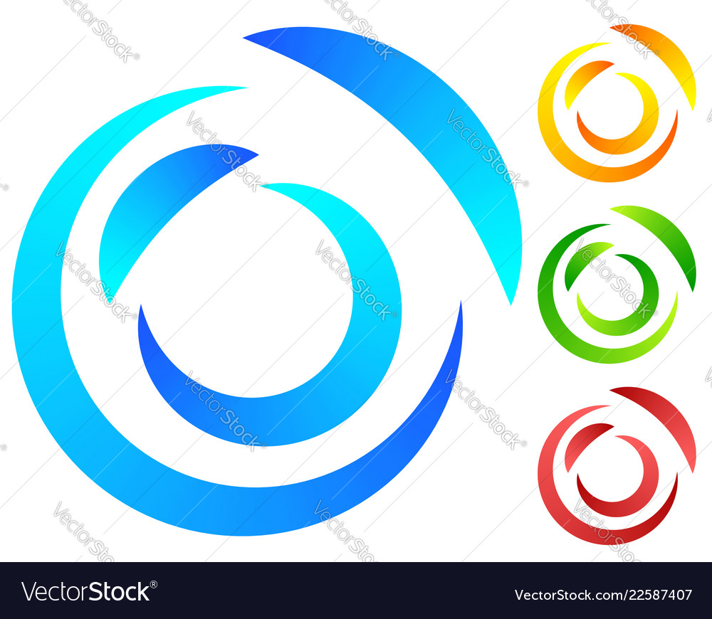 Colorful concentric segmented circles abstract vector image Colorful concentric segmented circles abstract