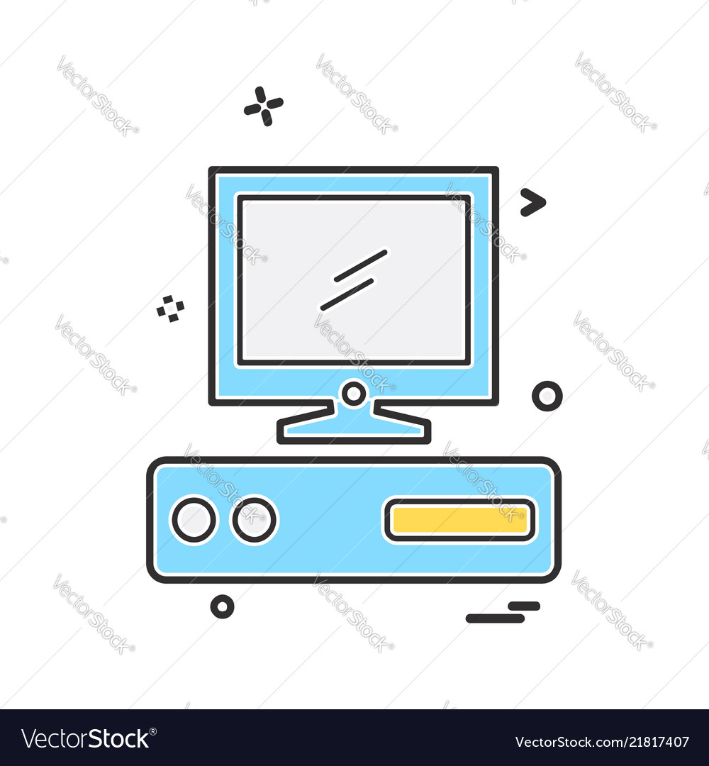 Computer icon design vector image Computer icon design