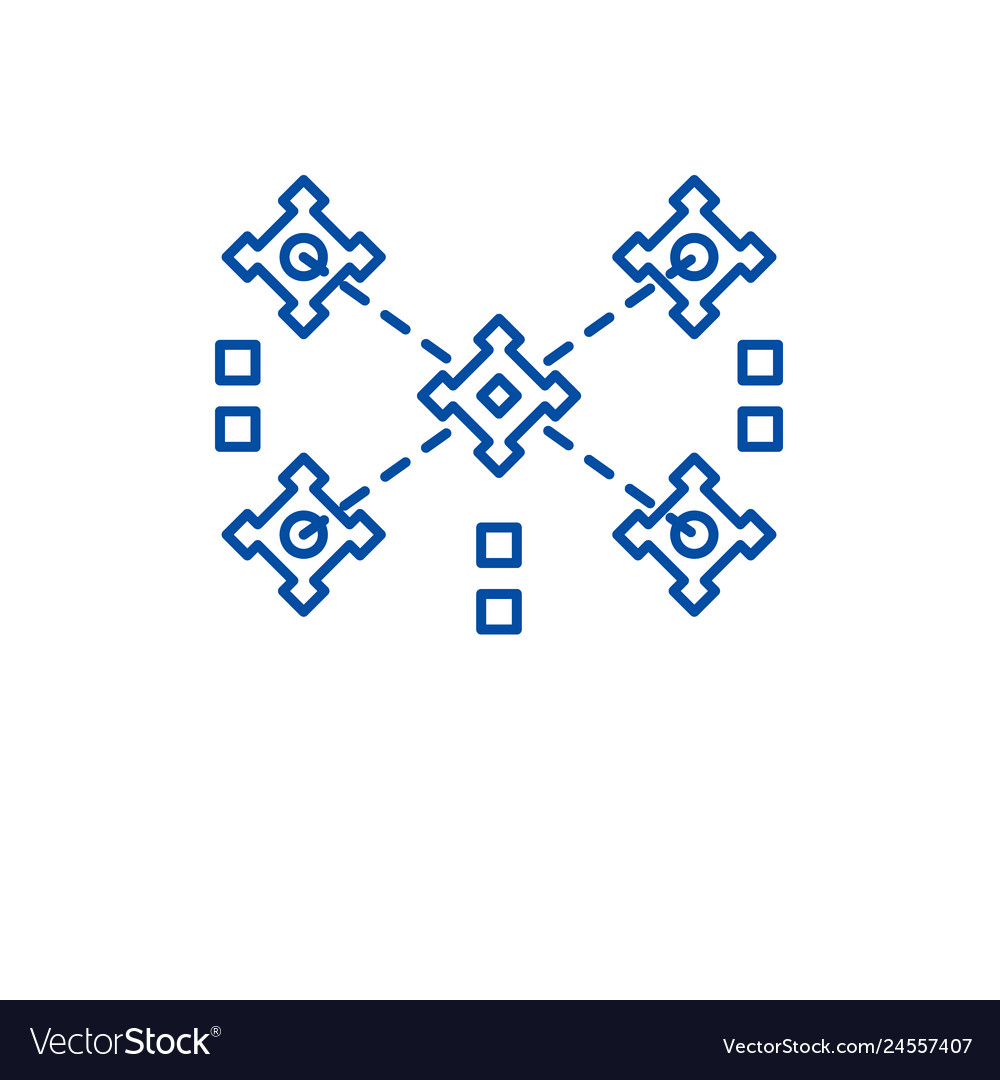 Data structure line icon concept vector image Data structure line icon concept